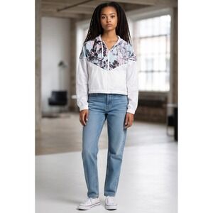 Nike Womens Cropped Windrunner Floral Windbreaker Jacket‎ SMALL AR5151-100